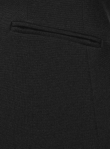 oodji Ultra Mujer Chaqueta Básica Ajustada, Negro, ES 42 / L