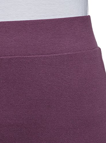 oodji Ultra Mujer Falda Midi de Punto, Morado, ES 34 / XXS