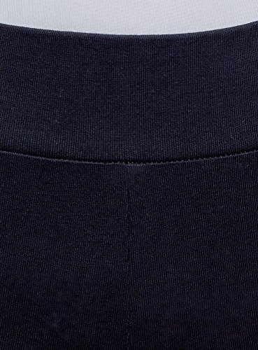 oodji Ultra Mujer Mallas Básicas de Punto, Azul, 34