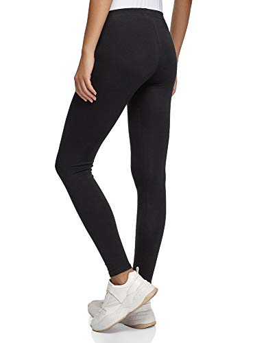 oodji Ultra Mujer Mallas Básicas, Negro, 40