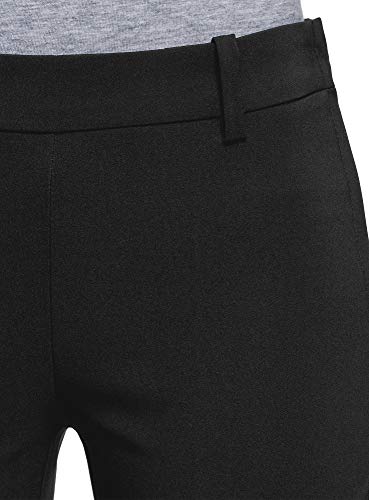 oodji Ultra Mujer Pantalones Ajustados con Cintura Elástica, Negro, DE 38 / EU 40 / M