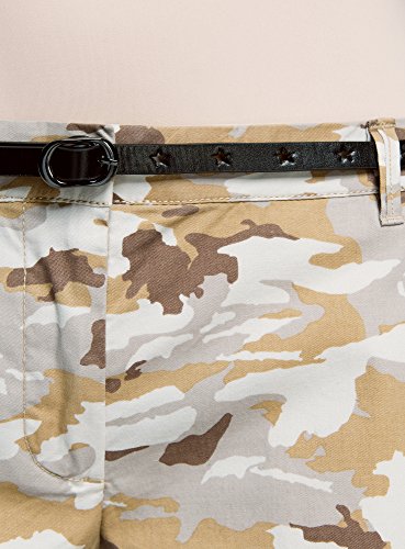 oodji Ultra Mujer Pantalones Chinos con Cinturón, Gris, ES 44 / XL