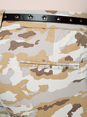 oodji Ultra Mujer Pantalones Chinos con Cinturón, Gris, ES 44 / XL