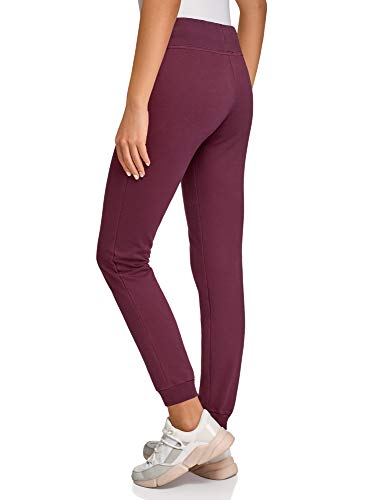 oodji Ultra Mujer Pantalones de Punto Deportivos, Morado, XXS