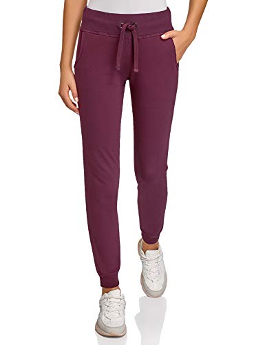 oodji Ultra Mujer Pantalones de Punto Deportivos, Morado, XXS