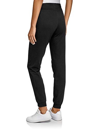 oodji Ultra Mujer Pantalones de Punto Deportivos, Negro, S