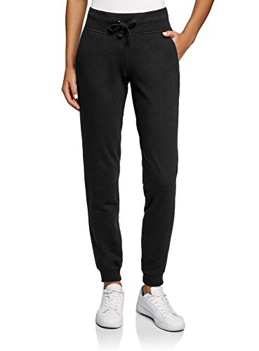 oodji Ultra Mujer Pantalones de Punto Deportivos, Negro, S