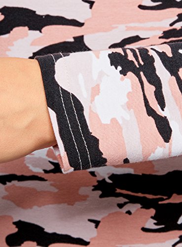 oodji Ultra Mujer Vestido de Silueta Ajustada con Escote Barco, Rosa, ES 36 / XS