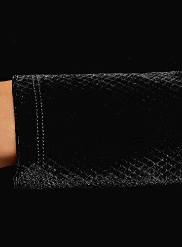 oodji Ultra Mujer Vestido Entallado con Escote Barco, Negro, ES 36 / XS