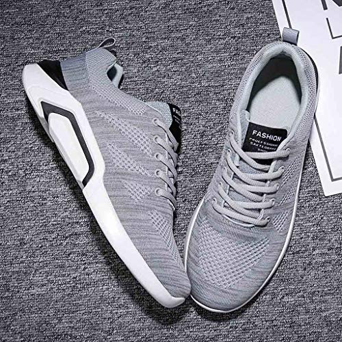 OPAKY Zapatos de Seguridad para Hombre con Puntera de Acero Calzado de Industrial y Deportiva Zapatos Voladores de Malla Tejida Zapatos Casuales con Cordones Zapatos Deportivos