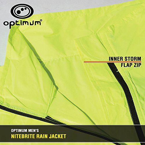 Optimum Chaqueta Impermeable para Ciclismo Nitebrite, Hombre, Verde, XXL