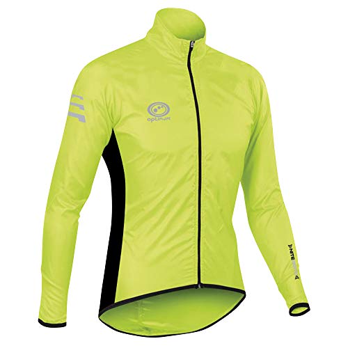 Optimum Chaqueta Impermeable para Ciclismo Nitebrite, Hombre, Verde, XXL