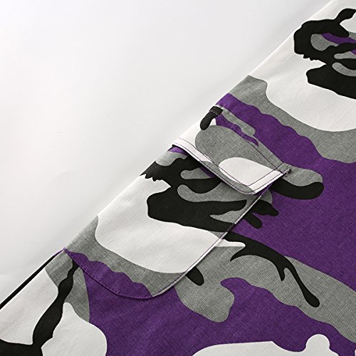 ORANDESIGNE Mujer Verano Camo Pantalones Casual Camuflaje Cargo Deportivos Pantalón Unisexo Deporte Bolsillos Fitness Running Yoga Verde EU X-Small