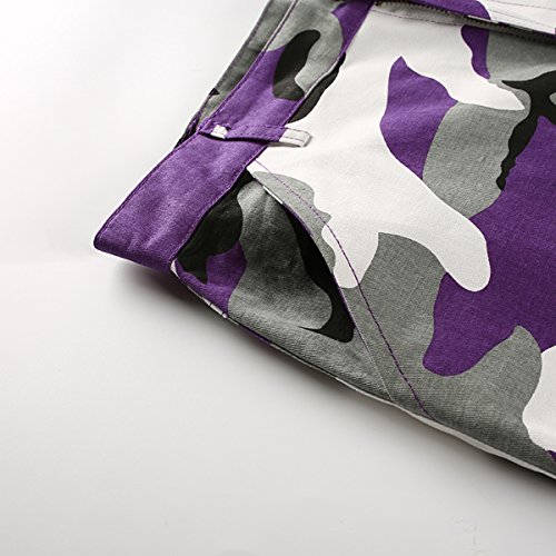 ORANDESIGNE Mujer Verano Camo Pantalones Casual Camuflaje Cargo Deportivos Pantalón Unisexo Deporte Bolsillos Fitness Running Yoga Verde EU X-Small