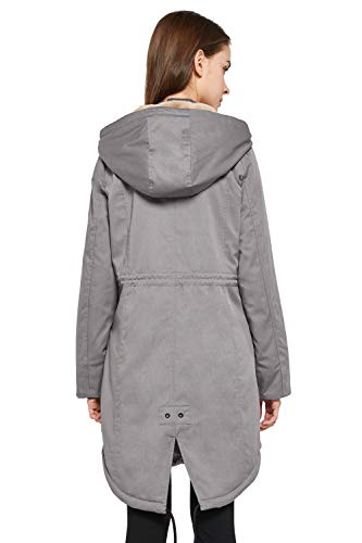 Orolay Abrigo Parka con Forro Polar Sherpa Cálido para Mujer Chaqueta Acolchada de Invierno para Exteriores Longitud Media