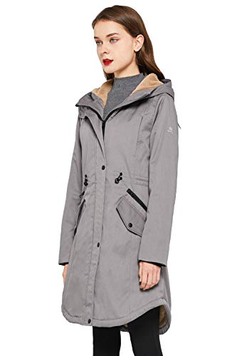 Orolay Abrigo Parka con Forro Polar Sherpa Cálido para Mujer Chaqueta Acolchada de Invierno para Exteriores Longitud Media
