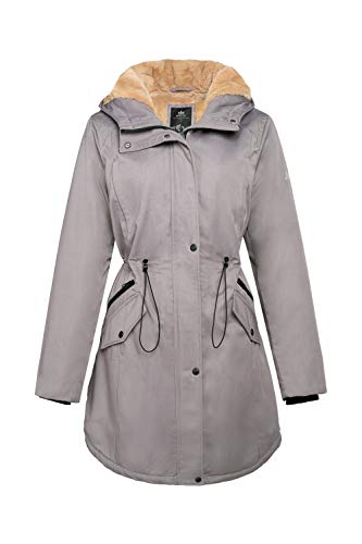 Orolay Abrigo Parka con Forro Polar Sherpa Cálido para Mujer Chaqueta Acolchada de Invierno para Exteriores Longitud Media