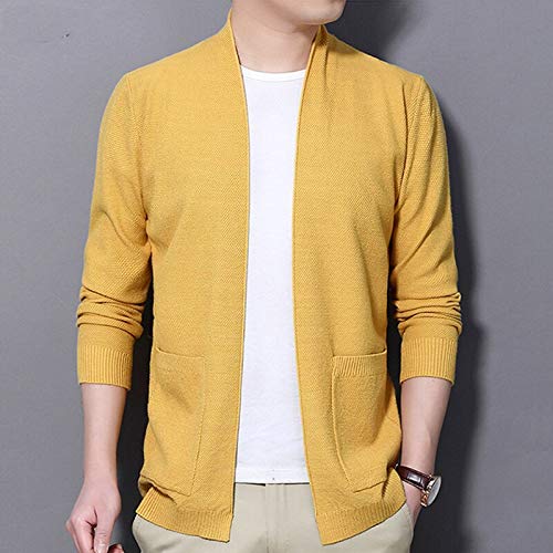 Otoño Invierno Nuevo Cárdigan para Hombre Casual Cálido Tejido De Punto Suéter para Hombre Moda Color Sólido Abrigo De Cuello Alto 4XL 02