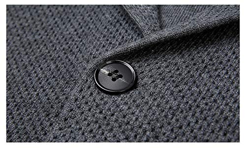 Otoño Nueva Chaqueta De Punto para Hombre, Chaqueta Informal De Negocios De Un Solo Pecho, Chaqueta De Punto, Chaqueta De Marca Masculina, Ropa M Darkgray
