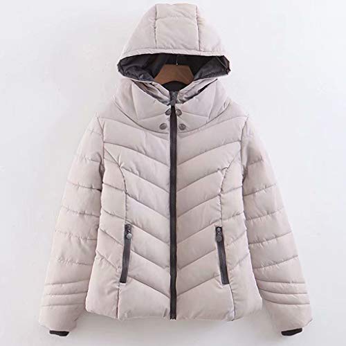 Overdose Abrigo Mujer Pelo Corto Invierno Rebajas Paño Sudadera con Capucha Slim Fit Coat Abrigo Plumas Mujer Outerwear Chaqueta De Cuello Alto En Color Liso para Deportes Al Aire Libre