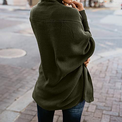 OverDose mujer Ocasionales del Hombro del SuéTer con Cuello En V De Punto De La Capa Suelta Mejor Venden Jersey De Manga Larga