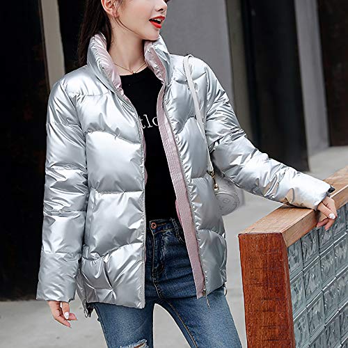 Overdose Mujeres Ultra Light Down Chaqueta con Capucha Invierno Down Rosa Negro Chaquetas Invierno Abrigo Mujeres Parka Abrigos con Cremallera (Small, Rosa)