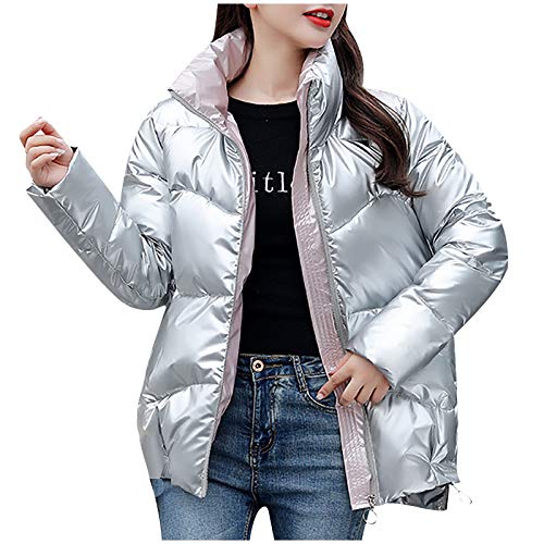 Overdose Mujeres Ultra Light Down Chaqueta con Capucha Invierno Down Rosa Negro Chaquetas Invierno Abrigo Mujeres Parka Abrigos con Cremallera (Small, Rosa)