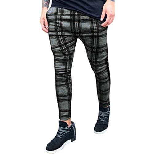 Overdose Pantalones De Hombre Pantalones Deportivos Casuales Pantalones Pitillo Ajustados Pantalones Largos De Running Pantalones Deportivos Elásticos Pantalones De Cuadros