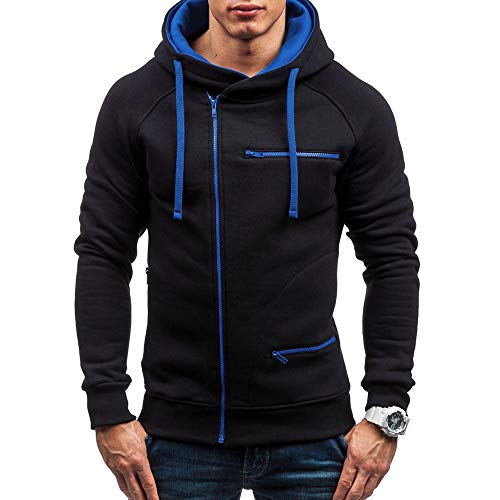 Overdose Sudadera con Capucha Gris De Manga Larga para Hombre Casual Sudadera Gris Outwear para Hombres Parka De Invierno Desgastar