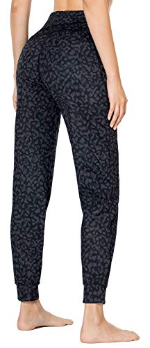 OVRUNS Pantalones de chándal para mujer de corte ajustado, pantalones de chándal para tiempo libre, con bolsillos laterales para correr, fitness Color negro camuflaje. 48-50