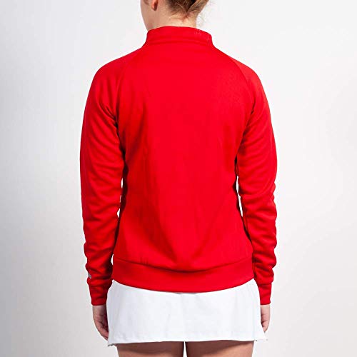 P Patrick Sudadera deportiva para mujer con cremallera - Chaqueta deportiva para mujer, color rojo L, ideal para tenis, bádminton, golf, correr, fitness y hockey en campo