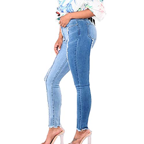 Pamilk Y2K Jeans Baggy Boyfriend - Pantalones vaqueros para mujer con agujeros, elásticos con estampado de leopardo, cintura alta