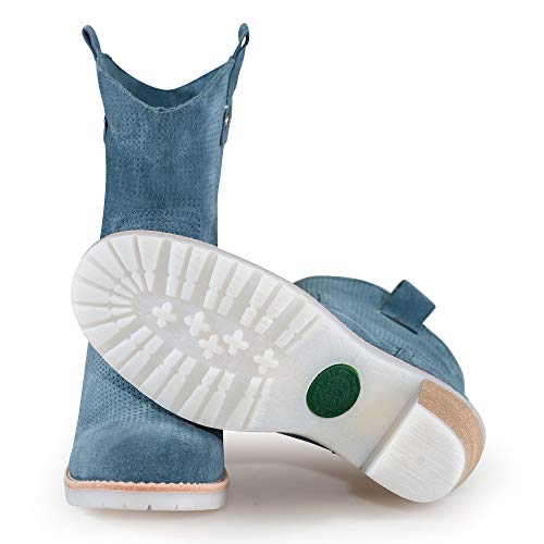 PANAMA JACK Botas de Mujer Carnaby B3 Velour Blue Jeans 38 EU