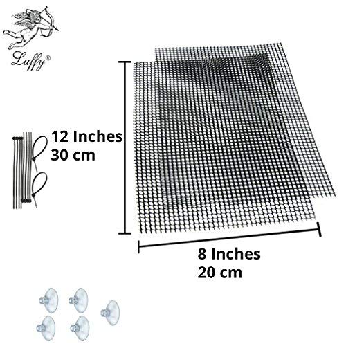 Panel de malla para el musgo de una pecera (plantas no incluidas)Incluye 2 paneles de malla, 10 bridas y 5 ventosas.