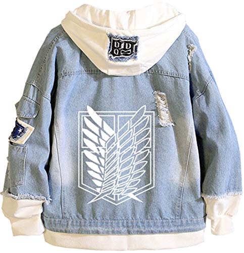 PANOZON Chaqueta Mujer Attack on Titan Sudadera de Anime con Capucha Scouting Legion Series Manga Abrigo Unisex (S, Scouting Legion-6)