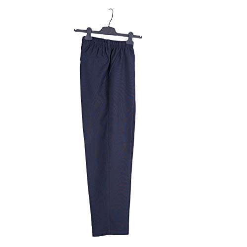 Pantalón Adaptado Hombre - Tallas Grandes - Pantalon Vestir con Goma en la Cintura (Marino, 2XL)