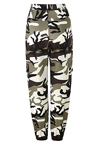 Pantalon Camuflaje Mujer Tallas Grandes Retro Boyfriend Pantalone Chandal Cargo Baggy Hip Hop Danza Harem Pants Leggins Deporte Cintura Alta Camo Trousers Pantalon Militar Colores Punk Rock Streetwear