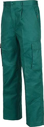 Pantalon multibolsillo Trabajo B1430 verde (40, VERDE)