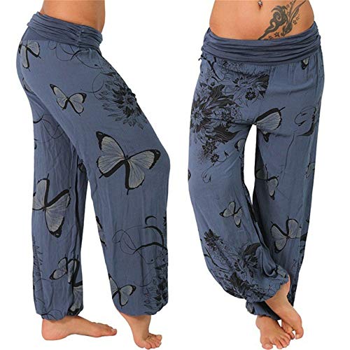 Pantalones Anchos para Mujer, Pantalones Harem Sueltos con Estampado De Mariposa, Pantalones Anchos Casuales De Talla Grande