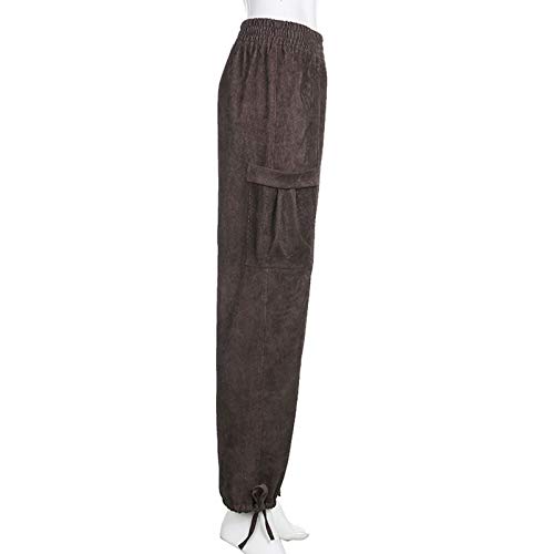 Pantalones de chándal de Pana para Mujer Pantalones de chándal Informales de Gran tamaño Suaves y cálidos Pantalones con Bolsillos