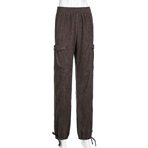Pantalones de chándal de Pana para Mujer Pantalones de chándal Informales de Gran tamaño Suaves y cálidos Pantalones con Bolsillos