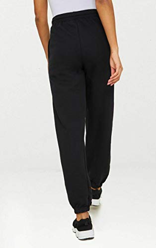 Pantalones de Chándal para Mujer Chica Pantalones Hip Hop Holgados para Jogging Deportes Gimnasia Gimnasio Danza con Elástico Moda Casual (Negro, XL)