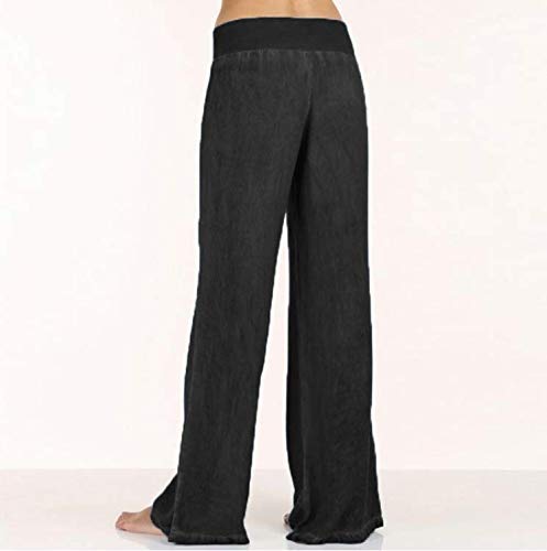 Pantalones de Mezclilla de imitación de Pierna Ancha Holgados cómodos S-5XL de Talla Grande Pantalones Vaqueros de Mujer con Cintura elástica de imitación Pantalones Largos completos