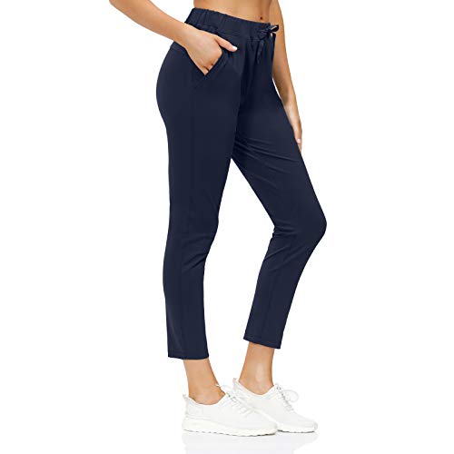 Pantalones Deportivos con cordón para Mujer Jogger Pantalón Deportivos para Correr Pantalones de Entrenamiento para Correr Senderismo con Bolsillos 2 en 1