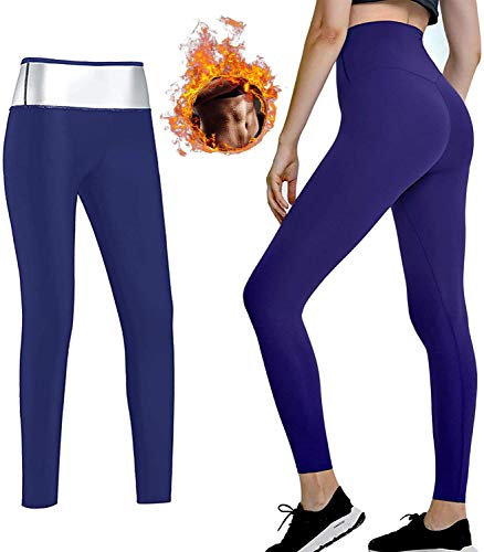 Pantalones para Adelgazar,Pantalones Deportivos Mujer, Pantalón de Sudoración Adelgazar, Leggings Push Up, Mallas Termicos de Neopreno, Faja Reductora Adelgazante para Deporte (L)