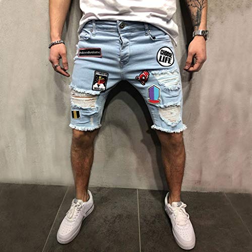Pantalones Vaqueros Hombre Casuales Moda Pantalones Vaqueros Rotos Hombre Jeans Trend Corto Pantalones Pants Skinny Pantalon Ropa Fitness Hombre Jeans Largos Pantalones vpass