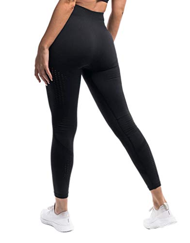 Pau1Hami1ton Talle Alto Camuflaje Sin Costura Leggins para Mujer Gimnasio Capri Mallas Pantalones de Yoga Niñas Fitness Leggings Deportivos GP-18A(Black,S)