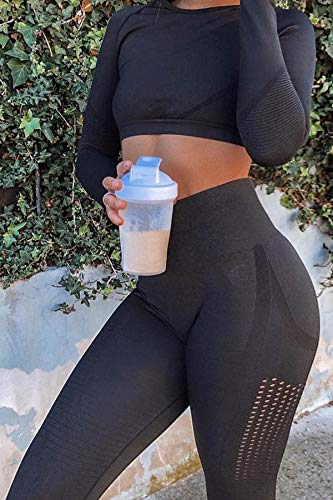 Pau1Hami1ton Talle Alto Camuflaje Sin Costura Leggins para Mujer Gimnasio Capri Mallas Pantalones de Yoga Niñas Fitness Leggings Deportivos GP-18A(Black,S)