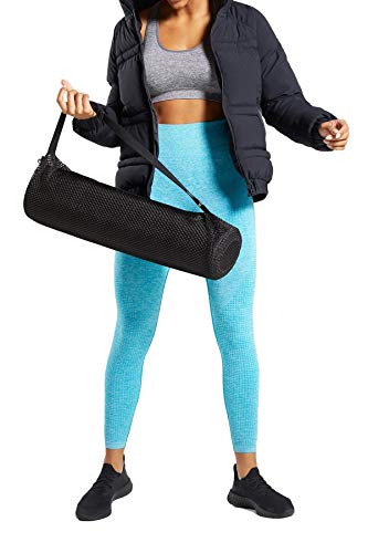 Pau1Hami1ton Talle Alto Sin Costura Leggins para Mujer Gimnasio Capri Mallas Pantalones de Yoga Niñas Fitness Leggings Deportivos GP-13(Lightblue,S)