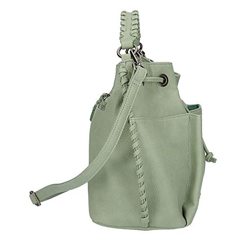 Pepe Jeans Braid Bolso Verde 25x27x16 cms Piel Sintética